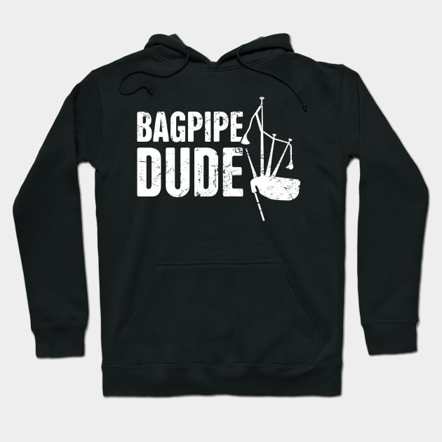 Bagpipes Dude | Funny Scottish Highland Design Hoodie by MeatMan